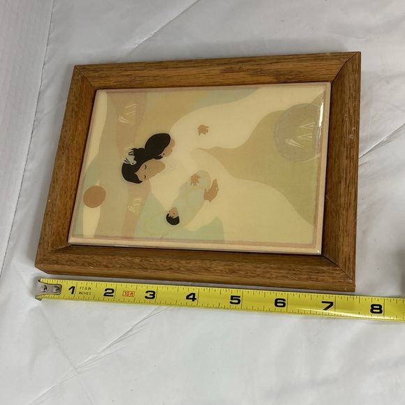 Mindres Lullaby Framed Ceramic Tile Art Jacqueline Rochester Mother Child & Baby - Picture 7 of 9